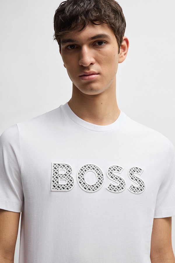 ΜΠΛΟΥΖΑ T-SHIRT BOSS - 101 ΛΕΥΚΟ